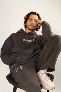 Oracle Pants in Midnight Dust — Full Outfit with Hoodie