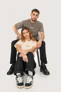 Dawn Muse Tee - Soft Beige Unisex | Les Muses Belgium