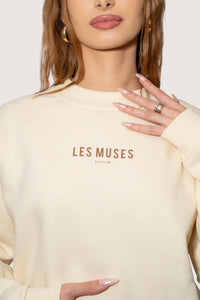 Light Muse Sweatshirt - Warm Beige Unisex | Les Muses Belgium